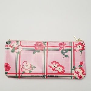 Strabucks Makeup Case Clutch Cottagecore Floral Pink Bag